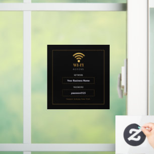 Persoonlijk modern WiFi-bord Raamsticker