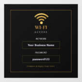 Persoonlijk modern WiFi-bord Raamsticker (Vel)