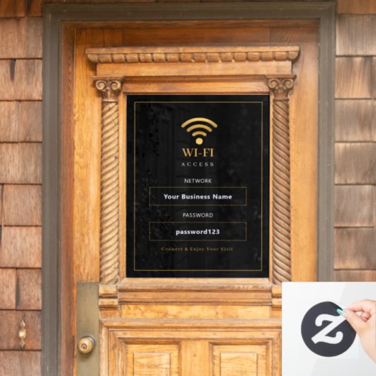 Persoonlijk modern WiFi-bord Raamsticker (Huis Deur)