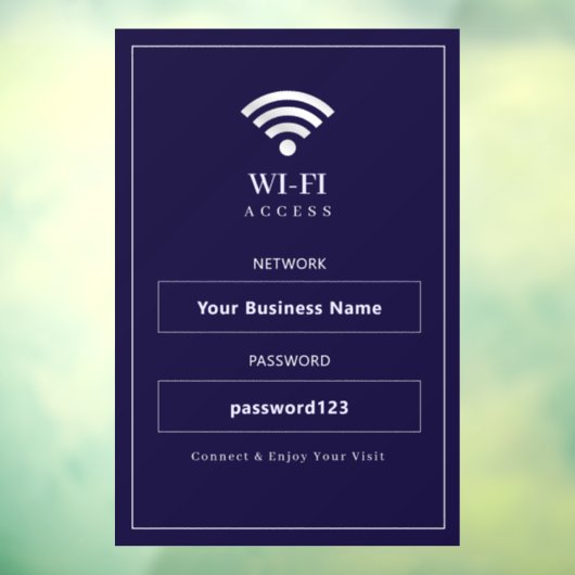 Persoonlijk modern WiFi-bord Raamsticker (Vel 3)