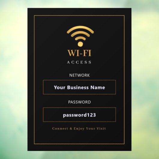 Persoonlijk modern WiFi-bord Raamsticker (Vel 3)