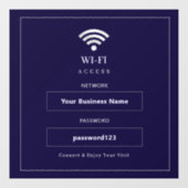 Persoonlijk modern WiFi-bord Raamsticker (Vel)