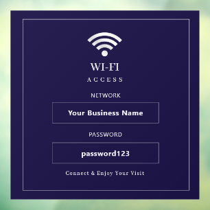 Persoonlijk modern WiFi-bord Raamsticker