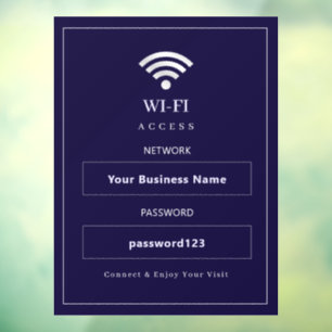 Persoonlijk modern WiFi-bord Raamsticker