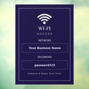 Persoonlijk modern WiFi-bord Raamsticker