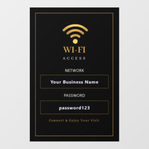 Persoonlijk modern WiFi-bord Raamsticker
