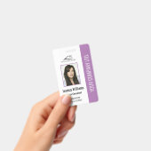 Persoonlijk modern zakelijk paars personeels-ID Badge (Handheld)