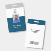 Persoonlijk modern ziekenhuis personeel badge (Voor- en achterkant)