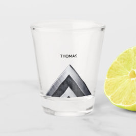 Persoonlijk modern zilveren metaalpatroon shot glas
