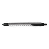 Persoonlijk modern zwart-wit houndstooth zwarte inkt pen (Achterkant)
