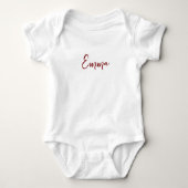 Persoonlijk moderne eerstenaam babybodysuit romper (Voorkant)
