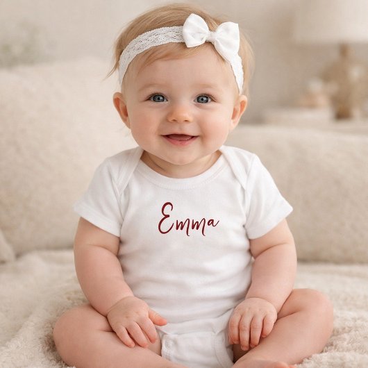 Persoonlijk moderne eerstenaam babybodysuit romper