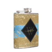 Persoonlijk Moderne Gouden Glitter Schrift Heupfles (Rechts)