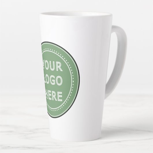 persoonlijk moderne, minimalistische & elegante  latte mok (Rechterhoek)