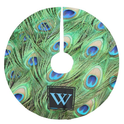 Persoonlijk - Moderne Peacock-veren Kerstboom Rok (Voorkant)