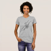 Persoonlijk Moeder en Kind Handen Lijn Kunst Shirt (Voorkant volledig)