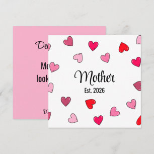 Persoonlijk Moeder Roze Hart Toekomstige Moeder Ca Kaart