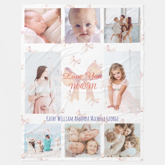 Persoonlijk Moederdag-foto-cadeau voor mama Fleece Deken (Voorkant)