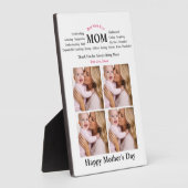 Persoonlijk Moederdag Geschenk Fotoplaat (Zijkant)