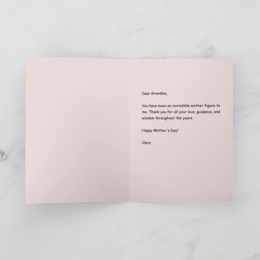 Persoonlijk Moederdag Kaart (Binnen)