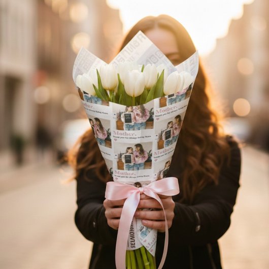 Persoonlijk Moederdag met foto Cadeaupapier