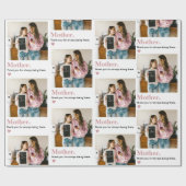 Persoonlijk Moederdag met foto Cadeaupapier (Vlak)