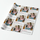 Persoonlijk Moederdag met foto Cadeaupapier (Uitgerold)