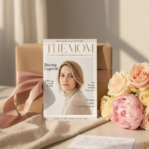 Persoonlijk Moederdag Tijdschrift Stijl MOM Foto Feestdagenkaart