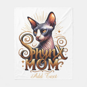 Persoonlijk Moederdaggeschenk voor Sphynx Kat Moed Fleece Deken