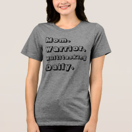 Persoonlijk Mom Warrior Multitasking Daily Grijs  Tri-Blend Shirt