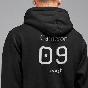 Persoonlijk monochroom Amerikaanse atleet vetgedru Hoodie