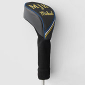 Persoonlijk monogram 3 initialen elegante golfer golfheadcover (Schuin)