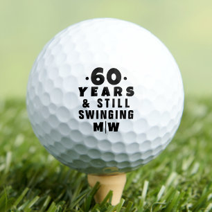 Persoonlijk Monogram 60e Verjaardag Golfballen