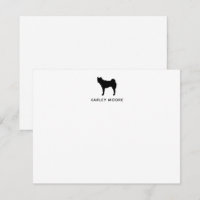 Persoonlijk monogram Akita-hond Zwart en Wit