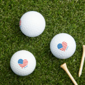 Persoonlijk monogram Amerikaanse vlag 4 juli Golfballen (Insitu Gras)