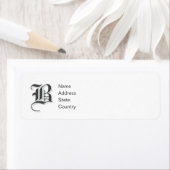 Persoonlijk Monogram B Retouradreslabel Etiket (Insitu)