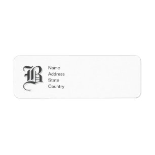 Persoonlijk Monogram B Retouradreslabel Etiket