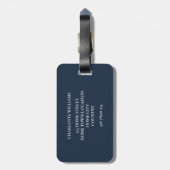 Persoonlijk monogram bagagelabel (Achterkant verticaal)