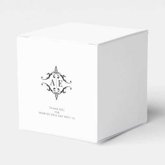 Persoonlijk Monogram Bedankt Bedankdoosjes (Voorkant Zijde)