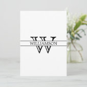 Persoonlijk Monogram - Bedankt - Kaart (Staand voorkant)