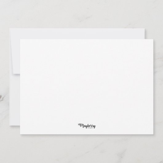 Persoonlijk Monogram - Bedankt - Kaart (Achterkant)