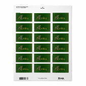 Persoonlijk monogram Beginletter A Madeliefjes Blo Etiket (Full Sheet)