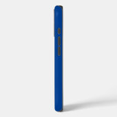 Persoonlijk Monogram Blauw Wit Naam Case-Mate iPhone Case (Achterkant / Links)