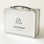 Persoonlijk monogram bruidsjonker getuige naam dat (Achterkant)