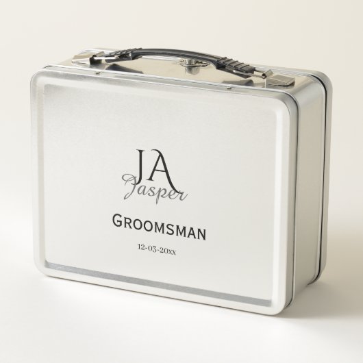 Persoonlijk monogram bruidsjonker getuige naam dat (Achterkant)