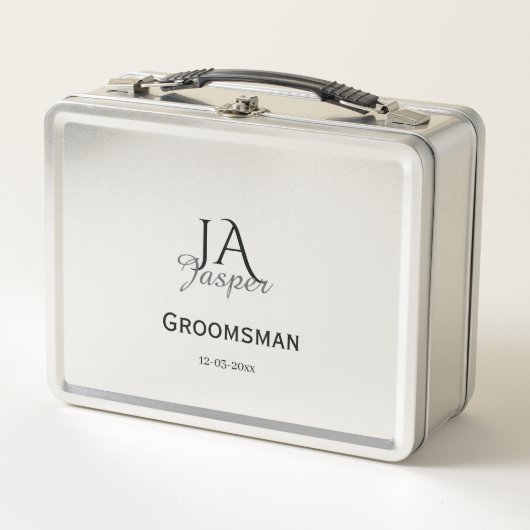 Persoonlijk monogram bruidsjonker getuige naam dat (Voorkant)