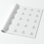 Persoonlijk monogram bruidsjonker getuige naam dat cadeaupapier (Uitgerold)