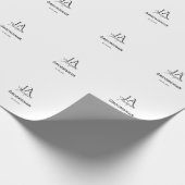 Persoonlijk monogram bruidsjonker getuige naam dat cadeaupapier (Hoek)