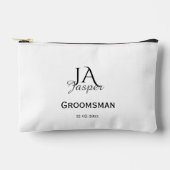 Persoonlijk monogram bruidsjonker getuige naam dat etui (Voorkant)