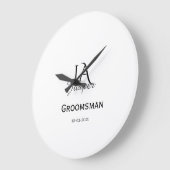 Persoonlijk monogram bruidsjonker getuige naam dat grote klok (Hoek)